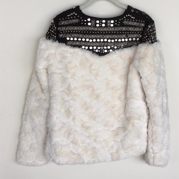 Faux fur coat boho-chic - Picture 2 of 4